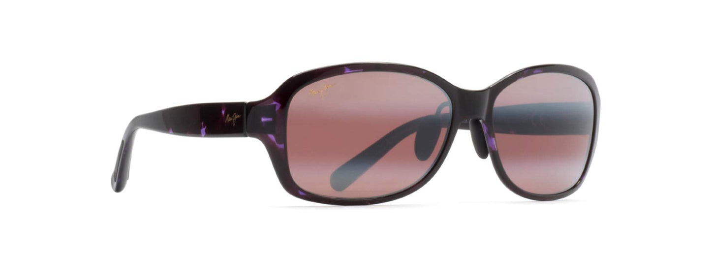 Maui Jim Women's Koki Beach w/Patented PolarizedPlus2 Lenses Cat-Eye Sunglasses, Purple Tortoise/Maui Rose Polarized, Medium + 0, One Size