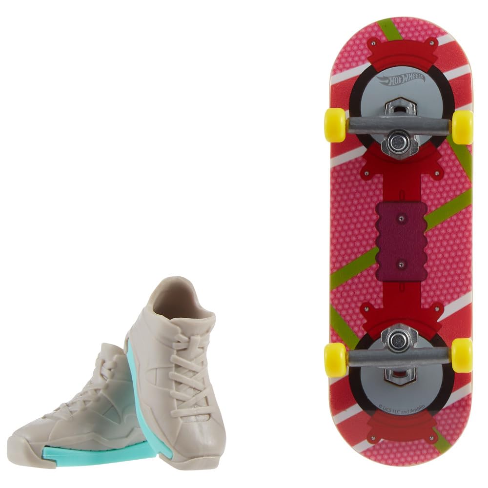 Hot Wheels Skate Finger Skateboard Rétro + Chaussures Lot de 2 Assortis 14x21,5 cm Hot Wheels Skate Finger Skateboard Rétro + Chaussures Lot de 2 Assortis 14x21,5 cm