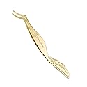 Pretty memory DIY Eyelash Applicator Tool, Curved Eyelash Tweezers for False Lashes, Lash Applicator for Easy Lashes Application and Removal, Gold