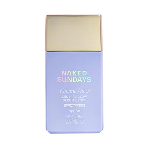Naked Sundays CabanaGlow™ Illuminating Tint Mineral Serum Drops SPF 50 - Hydrating, Brightening, Zinc Oxide Daily Facial Sunscreen