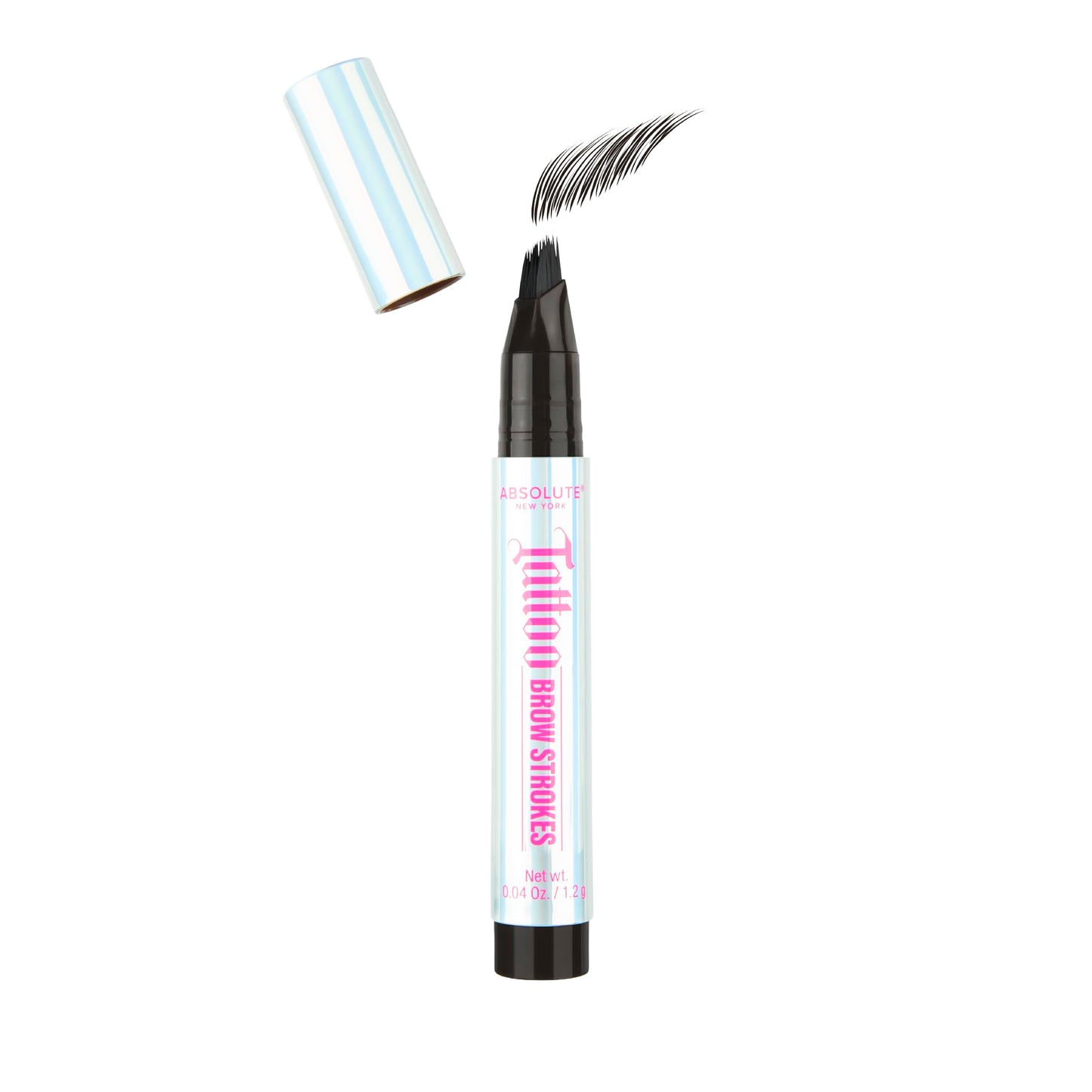 Absolute New York Tattoo Brow Strokes, Natural Mirco Bladed Effect, Define and Perfect Brows (MEBT01 Black)