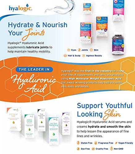 Hyalogic HA Face Wash, Hyaluronic Acid Facial Cleanser - Moisturizing, Paraben-Free Daily Face Scrub with Bentonite Clay - Get Youthful, Glowing Skin