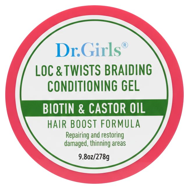 Dr Girls Super Grow Loc & Twists Braiding Conditioning Gel/9.8oz/ Extra Mega Hold (Chebe+Aloe)
