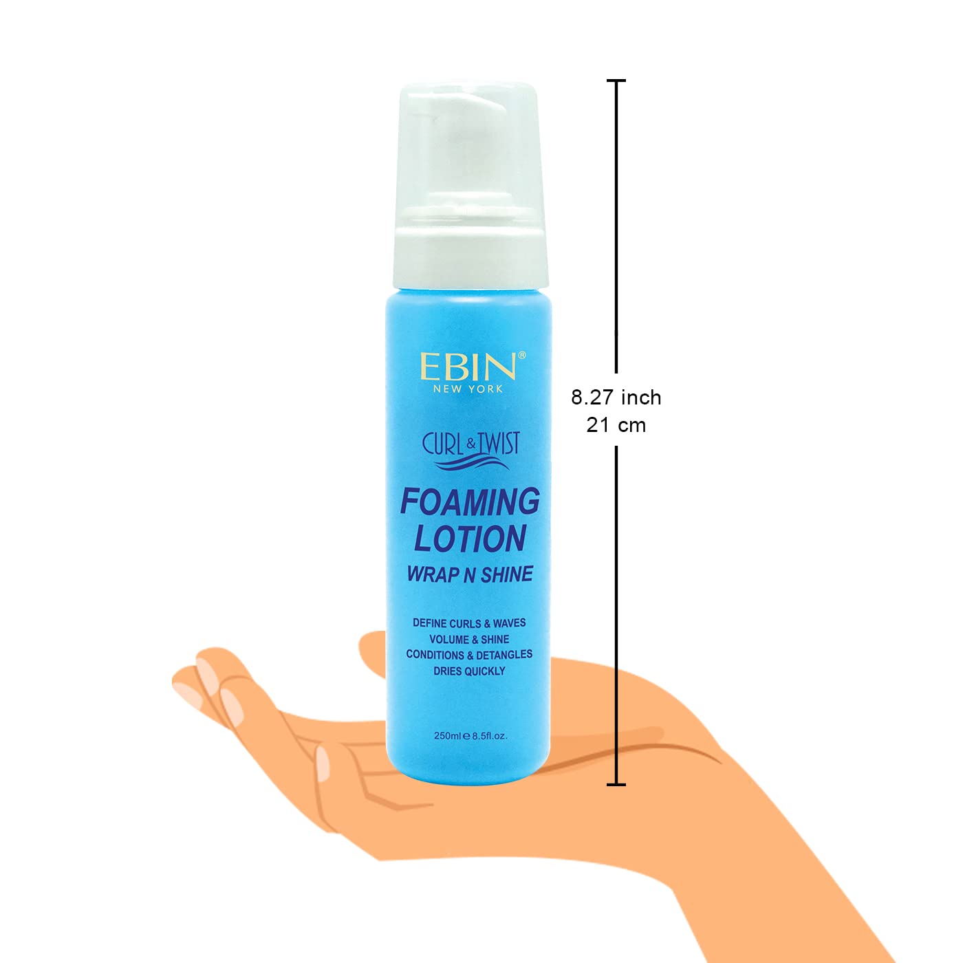 Curl & Twist Foaming Lotion Original - 8.5 oz/ 250ml | Enhancing Natural High Shine Curls, Taming Flyaways, Adding Volume - All Day Definition