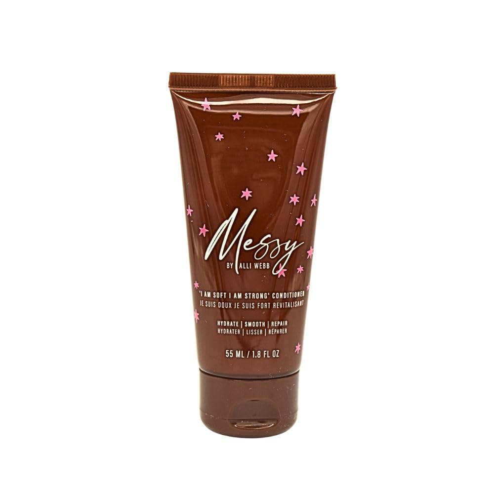 Messy Webb Hot Mess Mini Hair Styling Set for Frizz Control & Hydration, Shampoo + Conditioner + Styling Cream, 5.4 fl oz Total