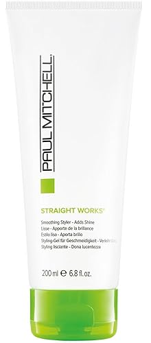Paul Mitchell Straight Works Hair Gel, Smoothing Styler, Adds Shine, For Frizzy Hair, 6.8 fl. oz.