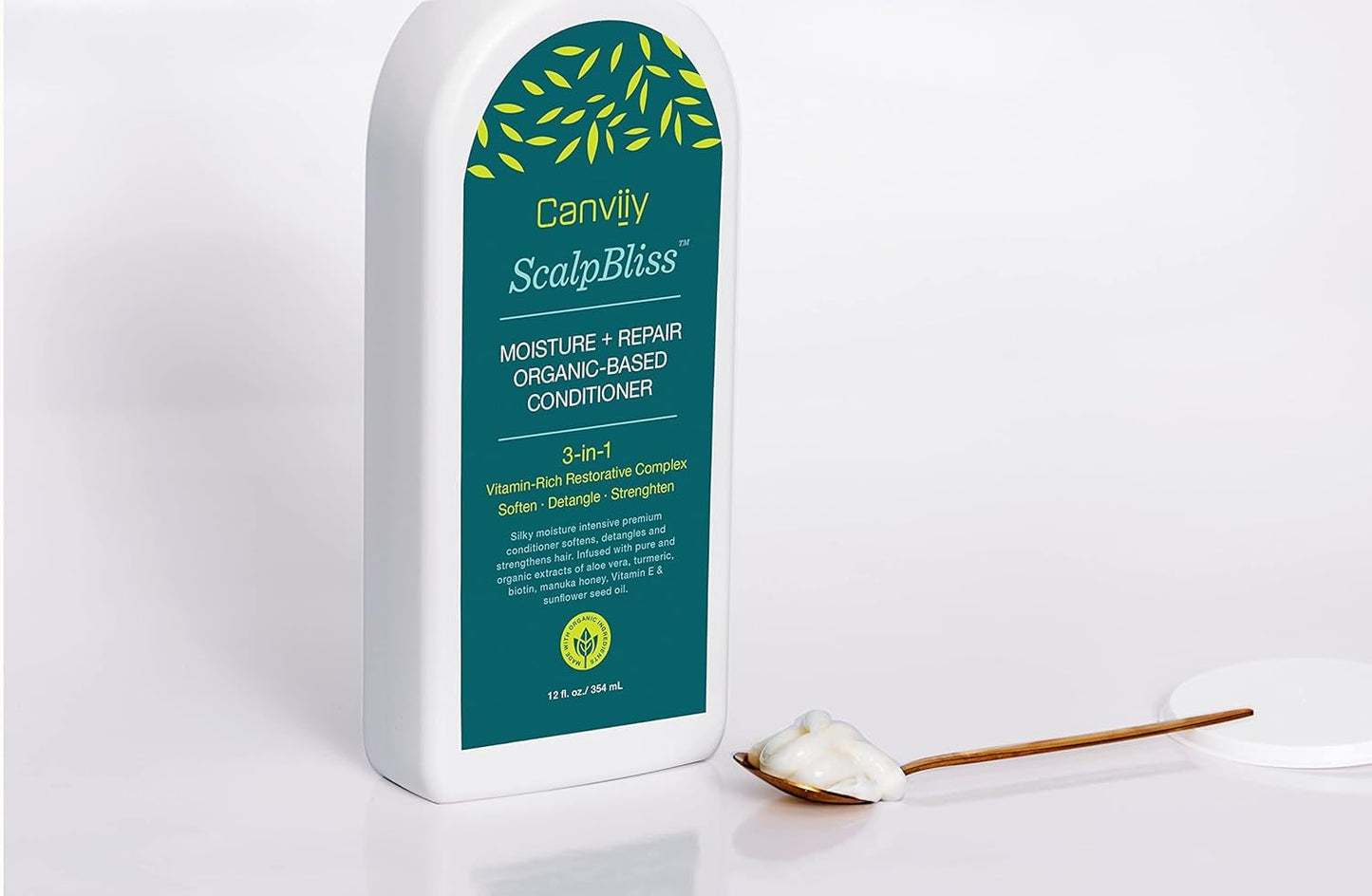 Canviiy ScalpBliss Moisture + Repair Organic-Based Conditioner, Designed with a Vitamin-Rich Restorative Complex to Reduce Breakage and Deliver Soft