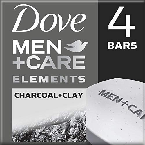 Dove Men+Care Elements Body and Face Bar Charcoal + Clay 4 oz, 4 Bar