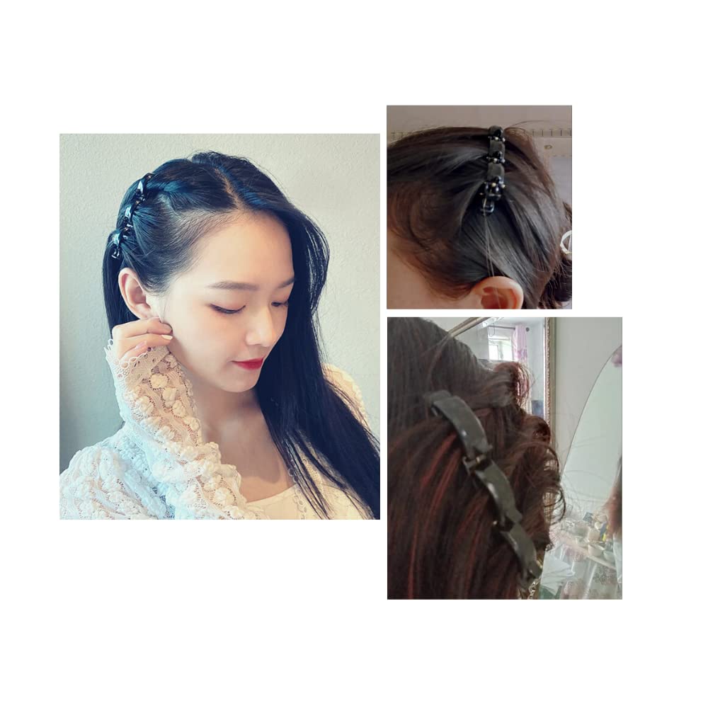 Hair Clip Sets for Women Braided Hair Clip for Girls Hair Styling Clips (Style1-2Pcs)
