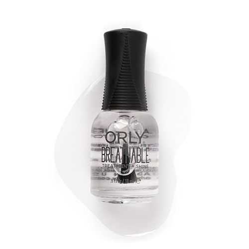 Orly Breathable Nail Color, Treatment + Shine "Clear Coat", 0.6 Fluid Ounce, 24903 - Treatment Shine Top (W-C-12373)
