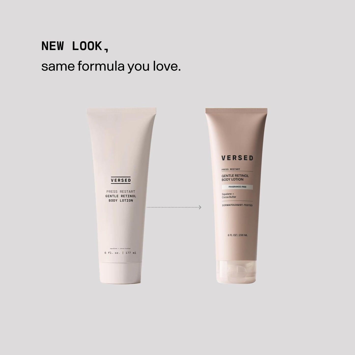 Versed Press Restart Retinol Body Lotion - Cocoa Butter + Squalane Moisturizer for Dry Skin - Firming Body Retinol to Smooth Texture & Brighten Skin Beauty and Personal Care Versed