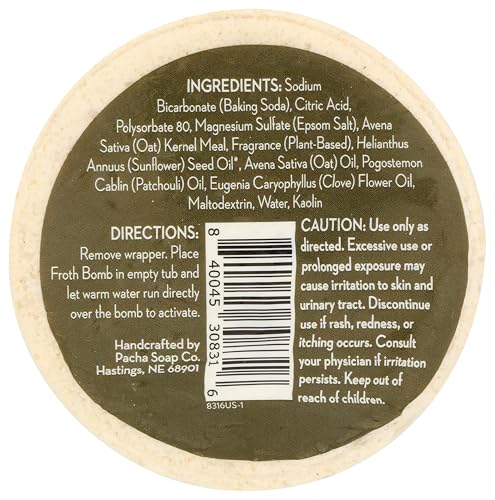 PACHA SOAP Dirty Hippie Froth Bomb, 5 OZ