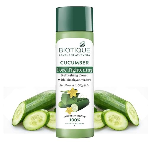 Biotique Bio Cucumber Pore Tightening Toner with Himalayan Waters for Normal to Oily Skin -120 ML/ 4.06Fl.Oz. I Help from Harmful Effects of Sun I