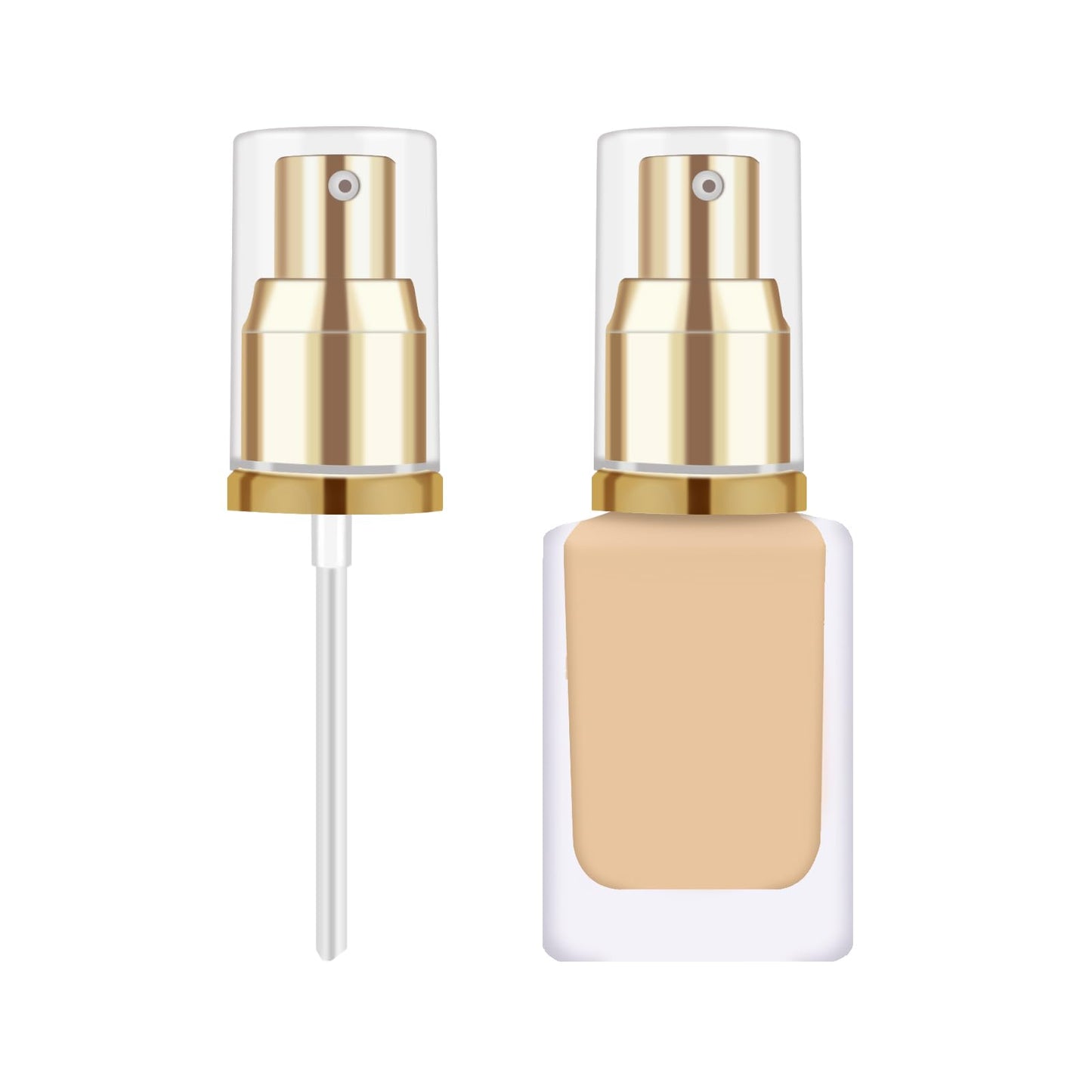 Chris.W 2Pack Foundation Pump Fit for Estee Lauder Double Wear Foundation DW Replacement Pump(Gold)