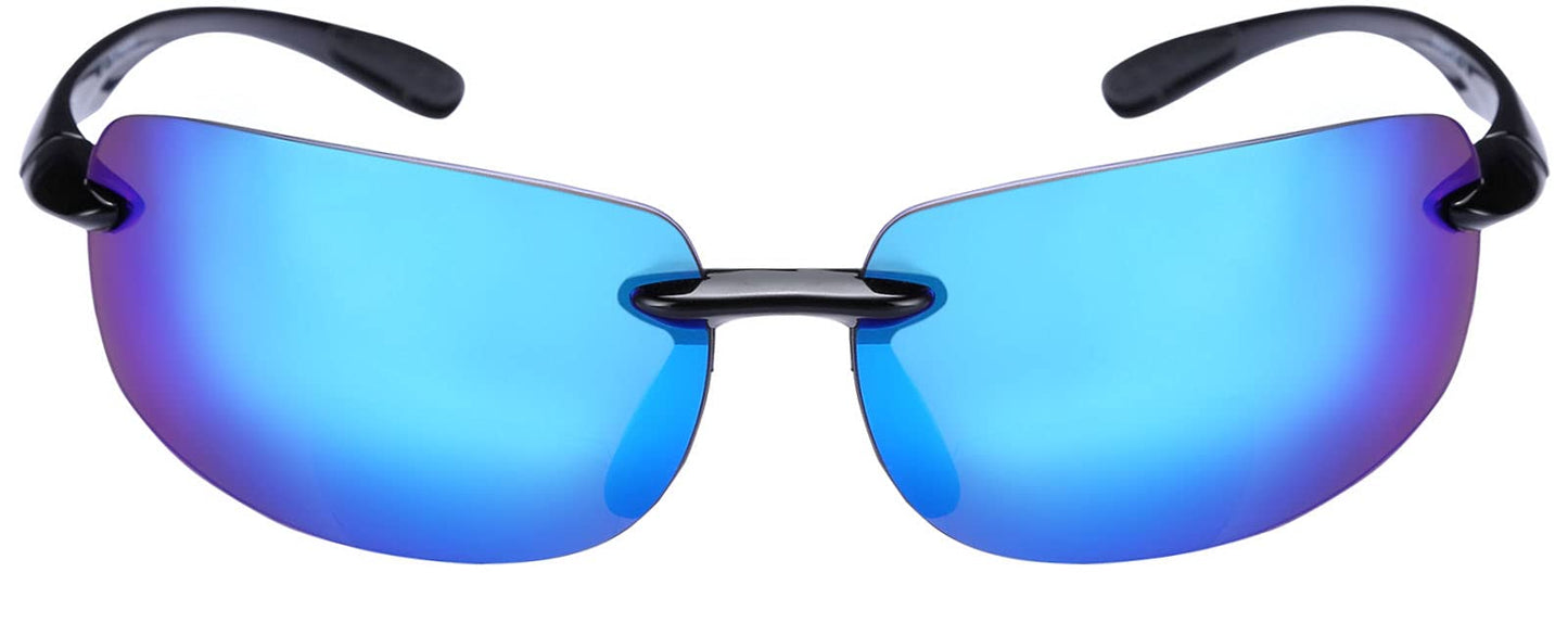 "Lovin Maui" Polarized Nearly Invisible Bifocal Sunglasses for Men and Women (Open Road Blue, 3.0)