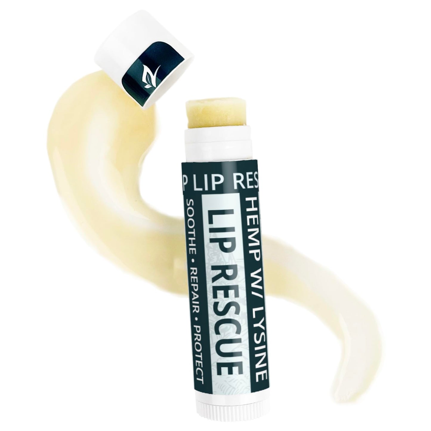 Hemp Lip Balm with L-Lysine & Seed Oil | Intense Lip Conditioner for Softness & Moisture Retention | Natural Botanical Lip Care (5 Tubes)