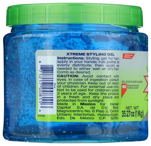 Xtreme Professional Wet Line Styling Gel Extra Hold Blue, 35.26 oz