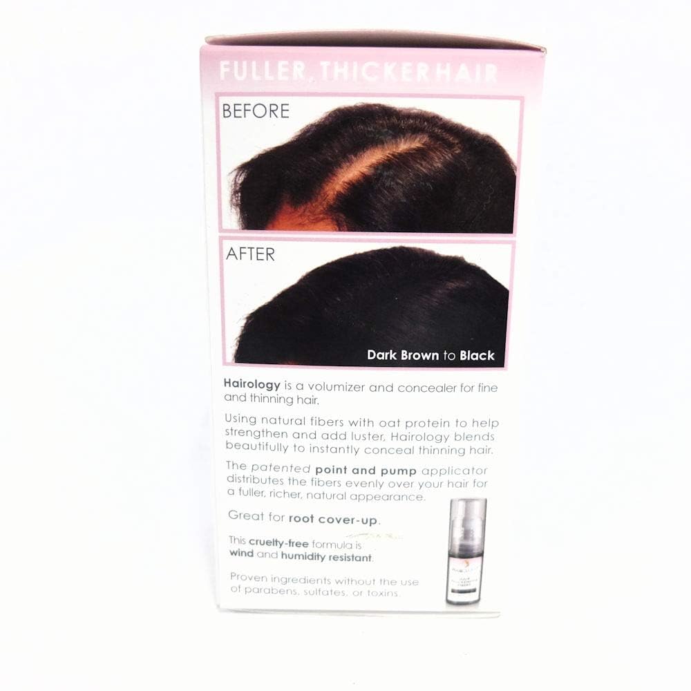 Hairology Hair Building Thickening Fibers, Black, 0.2 Ounce