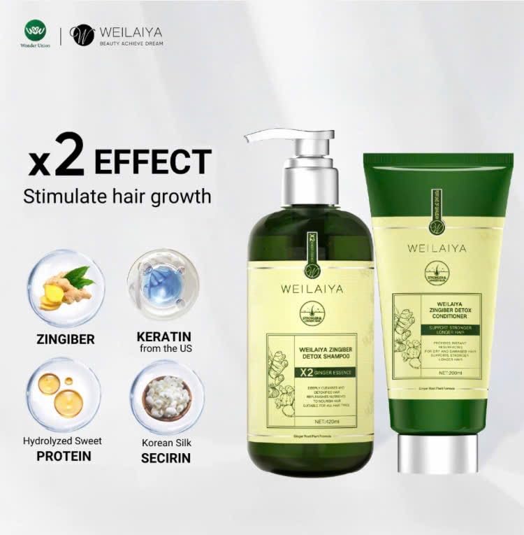WEILAIYA LUXURY ZINGIBER DETOX SHAMPOO/CONDITIONER
