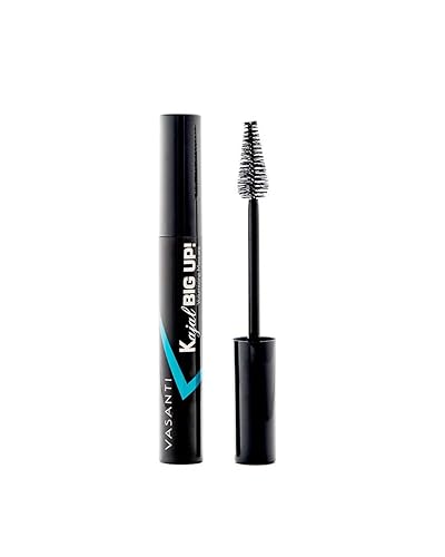 VASANTI Kajal Big Up, Volumizing Mascara (Black) - Long Lasting, Water resistant, Sumdge proof, Intense Volume, Safe for Sensitive Eyes, Non Clumping