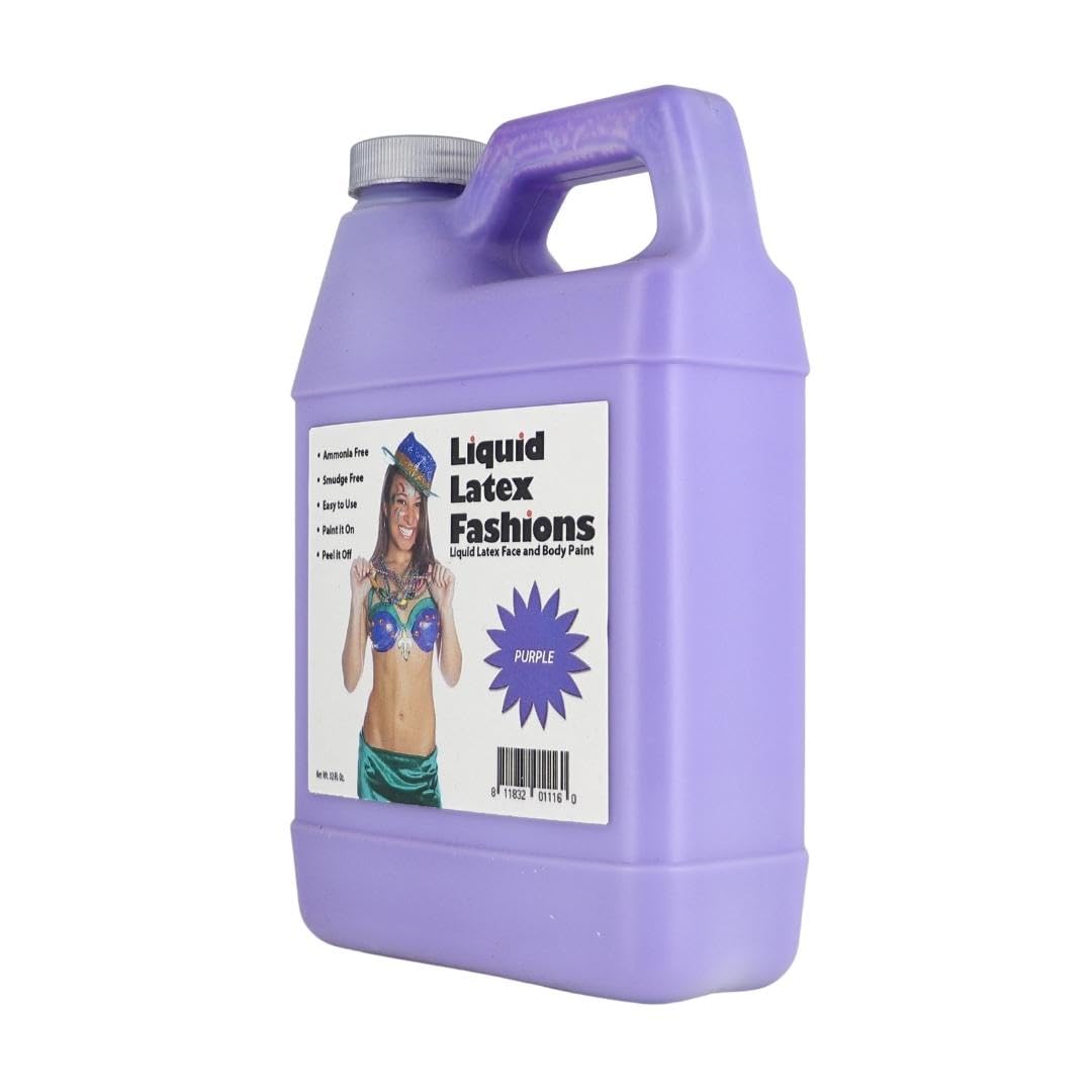 Purple 32 Oz - for Adults and Kids, Zombie Skin Makeup Paint, Ideal for Schools, Parties, Theater, Cosplays, Carnivals, Grimace, Thanos, Bonnie Purple