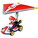Hot Wheels Mariokart - GVD31 ~ Character Die-cast Toy Vehicle ~ Mario Standard Kart and Super Glider
