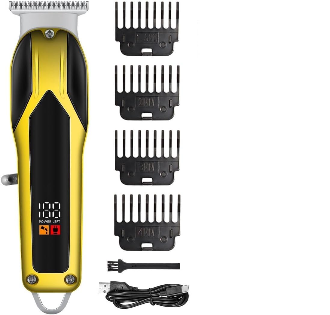 QDKVTNDJZ Hair Clippers for Men, Professional Cordless Beard Trimmer with Power Motor & Smart LCD, Quiet Hair Trimmer, Perfect for Kids, Bearded Men Beauty and Personal Care QDKVTNDJZ