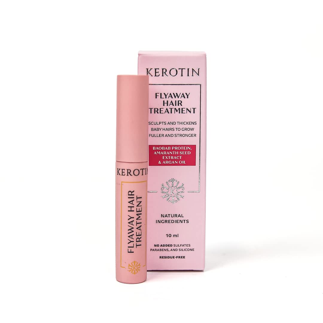 Kerotin Flyaway Hair Serum Treatment | Quick Baby Hair & Frizz Control Finishing Stick | Styling & Stimulate Hair Edge Growth - Free of Silicone