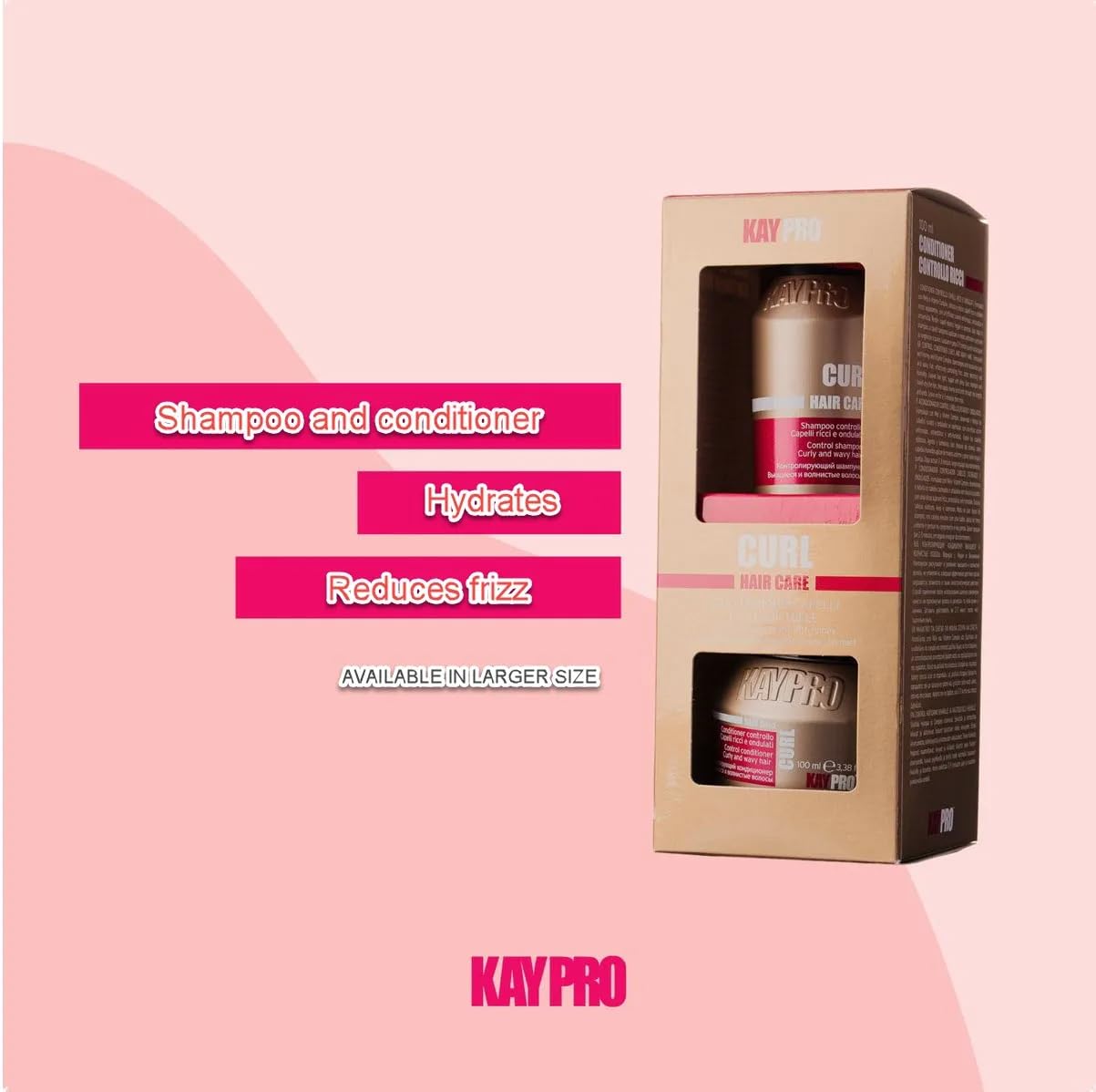 KAYPRO care curl Mini Kit - Shampoo & Mask (2x 100ml), Clear