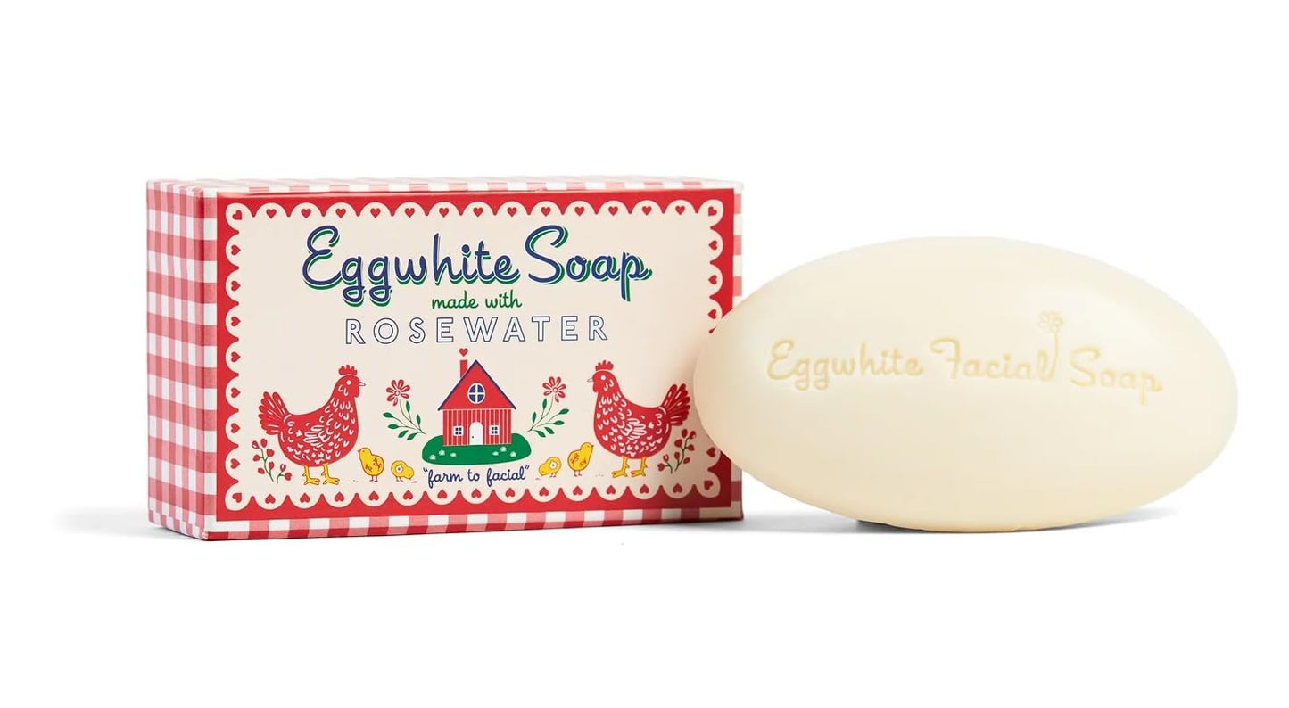 Kalastyle EGGWHITE & ROSEWATER Facial Soap | Removes Makeup | Tightens Pores | Softens Skin | 1.76 ounces / 50 grams