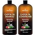 Castor Oil Shampoo and Conditioner - An Anti Hair Loss Set Thickening formula For Hair Regrowth, Anti Thinning Sulfate Free For Men & Women Anti