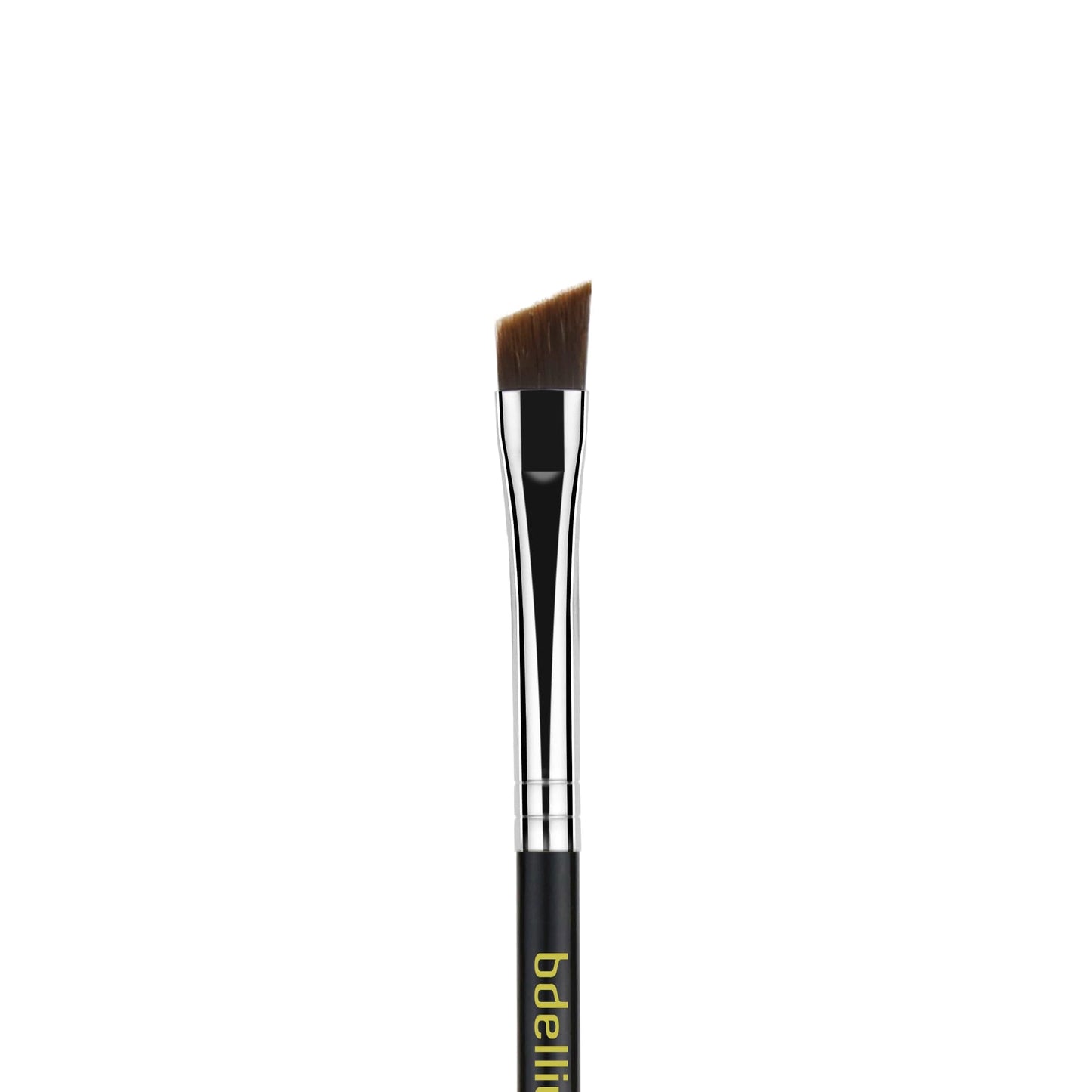 Bdellium Tools Professional Makeup Brush - Maestro Series 763 Angled Brow - With Soft Synthetic Fibers, For Defining Eyebrows (Black, 1pc)