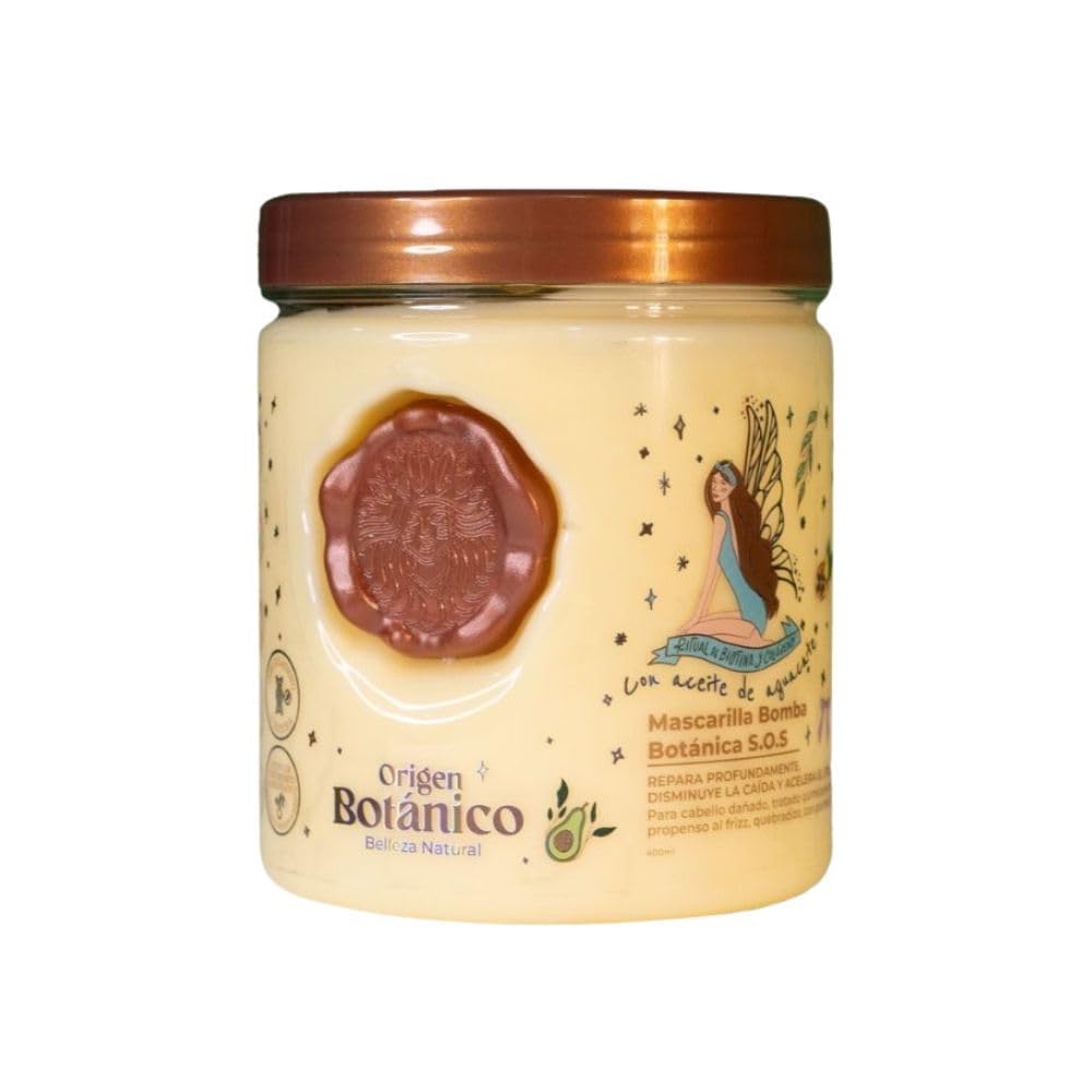 S.O.S. Botanical Bomb Mask 400 ml, Deeply repairs, reduces hair loss and accelerates growth. | Mascarilla Bomba Botanica S.O.S. 400 ml, Repara
