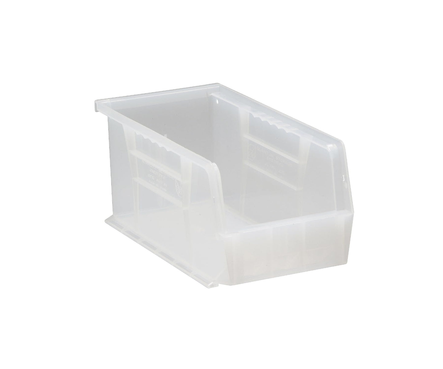QUANTUM STORAGE SYSTEMS Ultra QUS230CLCS Solid Part Organizer Clear Bins 11" L x 6" W x 5" H 12 Pack
