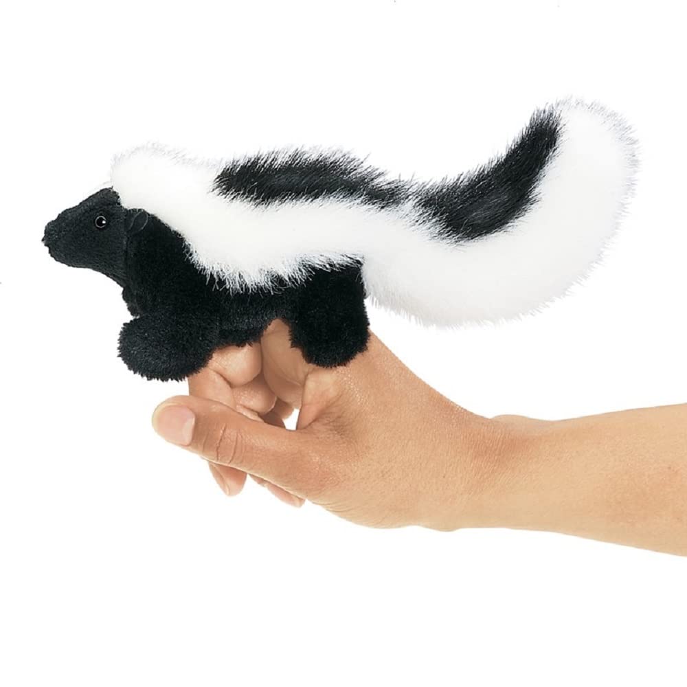 Folkmanis Mini Skunk Finger Puppet, Multi-Colored (2647)