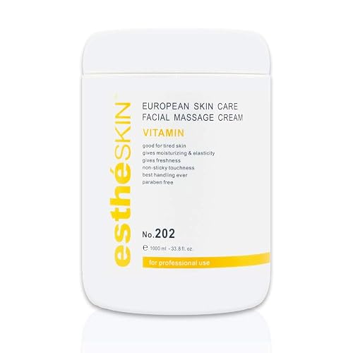 estheSKIN Vitamin Facial Massage Cream for European Skin Care, 33.8 fl.oz. / 1000 ml
