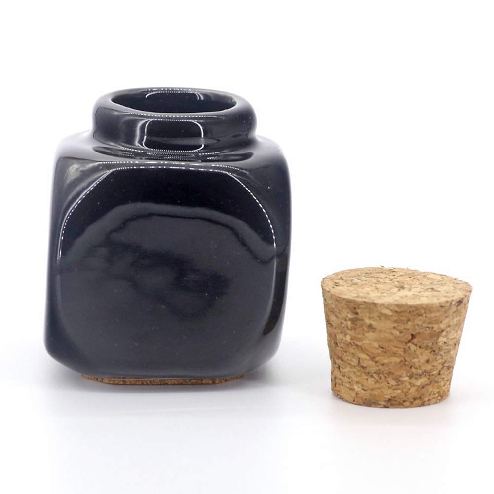 1 Piece Porcelain Material Dappen Dish with Soft Wooden Cap Nail Art Acrylic Powder Nail Art Tools Porcelain Cup Porcelain Dappen Cup Nail Art Acrylic