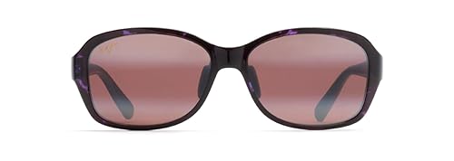 Maui Jim Women's Koki Beach w/Patented PolarizedPlus2 Lenses Cat-Eye Sunglasses, Purple Tortoise/Maui Rose Polarized, Medium + 0, One Size