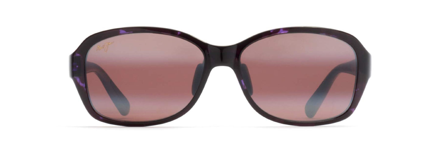 Maui Jim Women's Koki Beach w/Patented PolarizedPlus2 Lenses Cat-Eye Sunglasses, Purple Tortoise/Maui Rose Polarized, Medium + 0, One Size