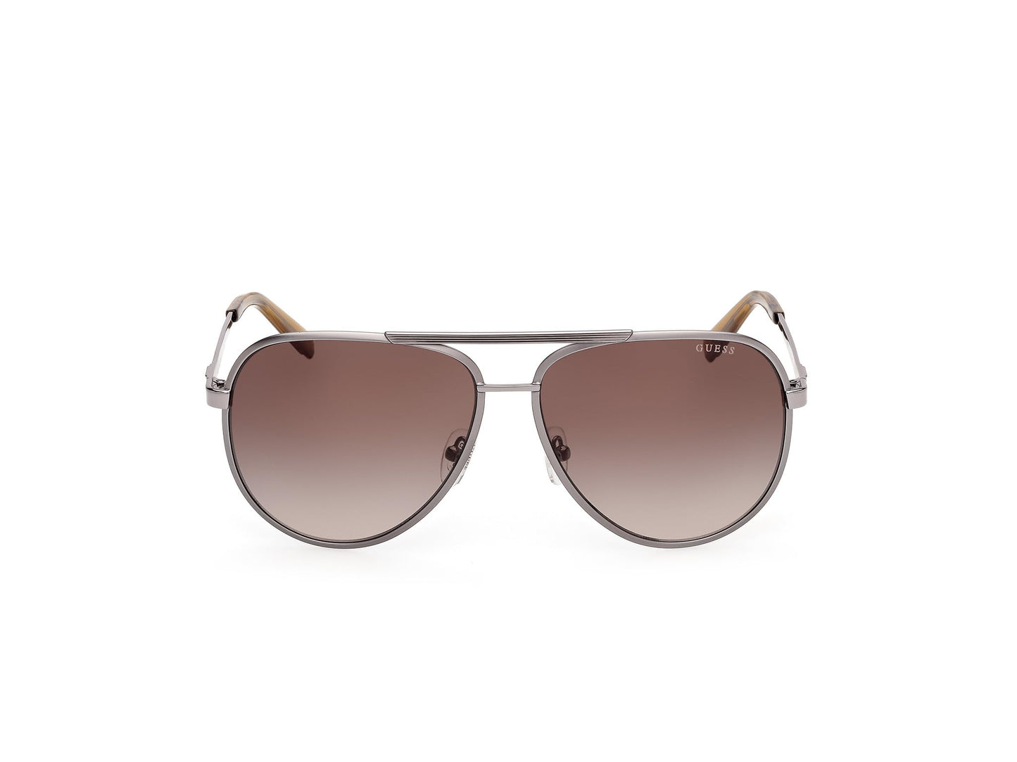 GUESS Aviator Striped Metal Sunglasses