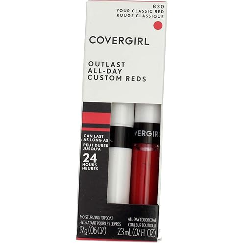 COVERGIRL Outlast All-Day Custom Reds Lip Color, Your Classic Red (Pack of 4)4