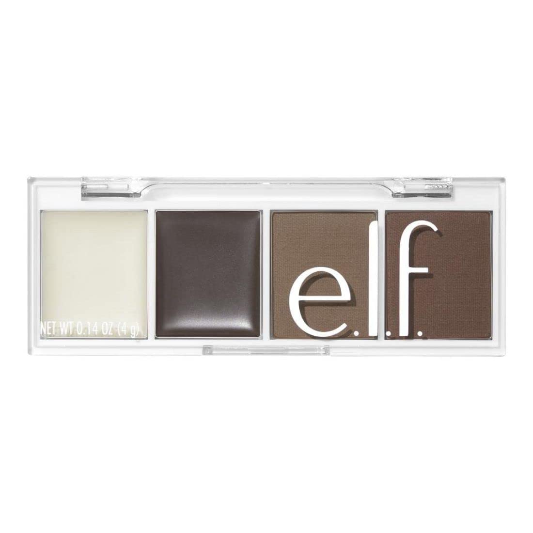 e.l.f. Bite-Size Brow, Mini Brow Quad with Ultra-Pigmented Waxes & Powders, Eyebrow Grooming & Makeup Kit, Blonde, 0.14 Oz