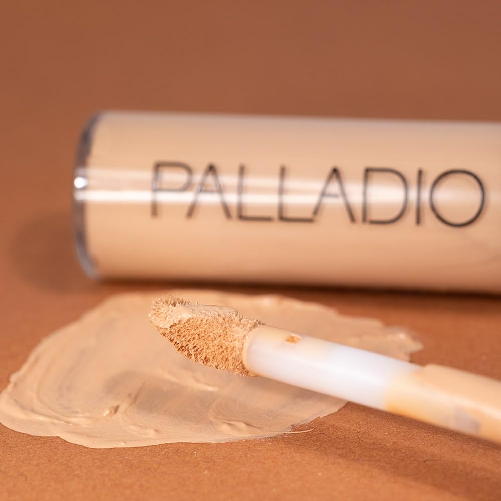 Palladio Liquid Concealer, Medium Coverage, Lightweight and Buildable Formula for Seamless Coverage, Conceals Imperfections, Brightens Skin, and Lasts