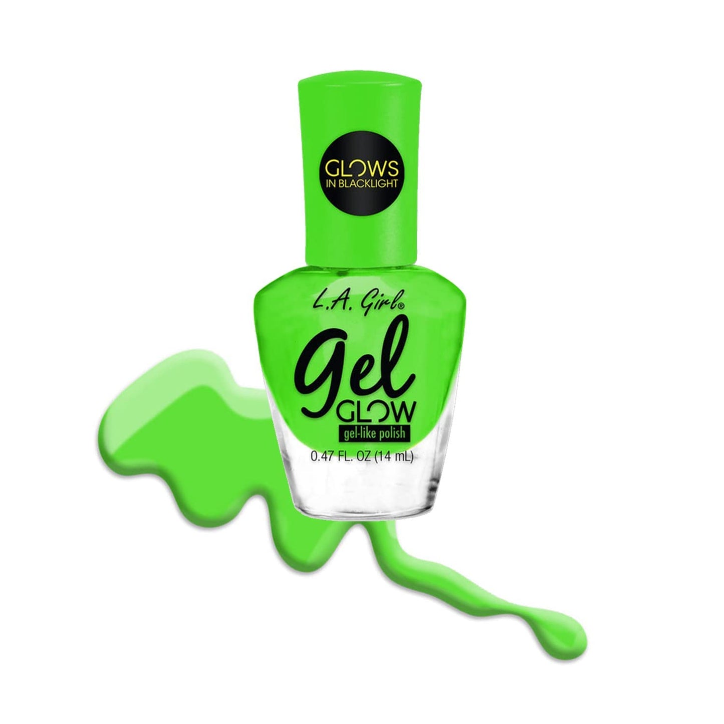 L.A.girl Gel Glow Nail Polish 0.47 oz- 8 Colors, No UV Light Needed, Gel like Finish Polish (Eerie Glow) Beauty & Personal Care L.A. Girl