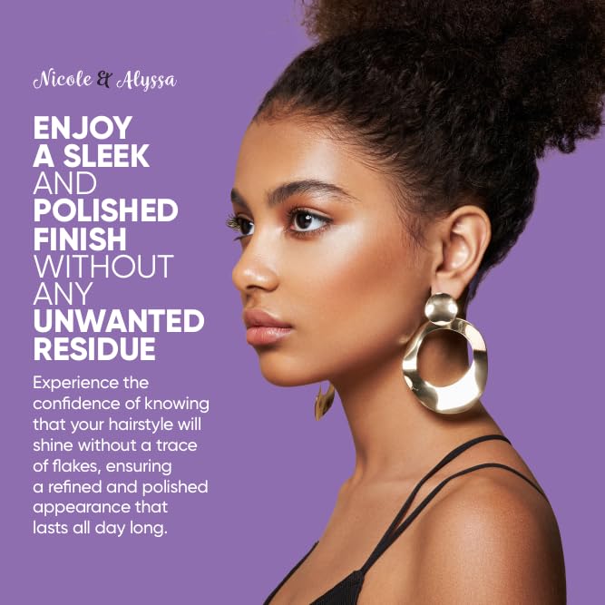 Nicole & Alyssa - Edge Control Gel 5oz - Pomegranate Extract, Long-Lasting Hold, No-Flake Formula, Sleek Finish
