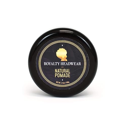 Royalty Headwear Natural Wave Pomade - Silky & Moisturized Hair, Strong Hold, Easy Wash - Men’s Grooming Supplies, Natural Ingredients (3.5oz)