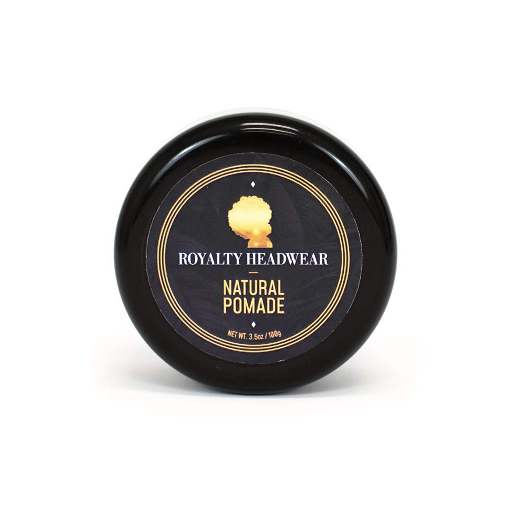 Royalty Headwear Natural Wave Pomade - Silky & Moisturized Hair, Strong Hold, Easy Wash - Men’s Grooming Supplies, Natural Ingredients (3.5oz)