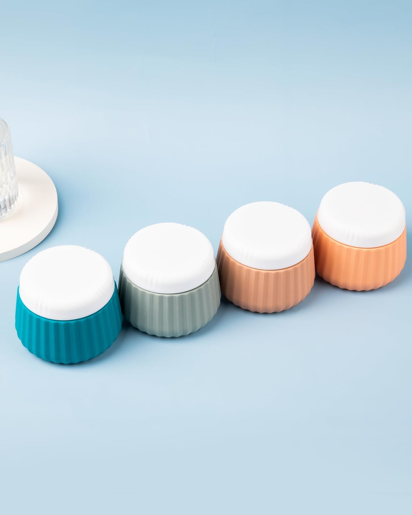 Mrsdry Travel Containers for Toiletries 4 Pack, TSA Approved Travel Size Toiletries, Travel Size Containers, With Clear Bag Leak Proof Silicone Jars Beauty and Personal Care Mrsdry