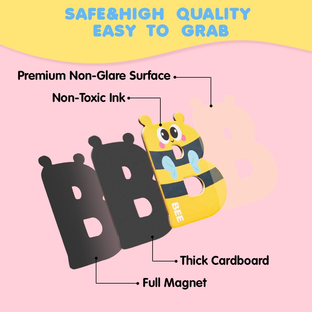 JOYIN Magnetic Letters – 26 Large Animal Alphabet Fridge Magnets for Toddlers, Educational ABC Spelling & Learning Toy for Kids Ages 3–5