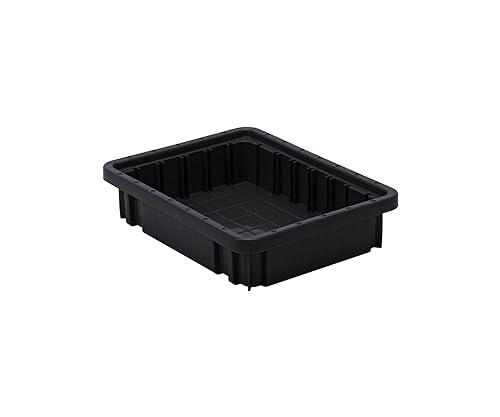 QUANTUM STORAGE SYSTEMS DG91025CO Dividable Grid Conductive Plastic Heavy Duty Part Organizer Black Bins 11" L x 9" W x 3" H 20 Pack